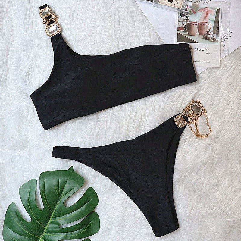 Thumbnail: Bikini Jewelled Rhinestones Luxury Diamond Bikini Women Swimwear