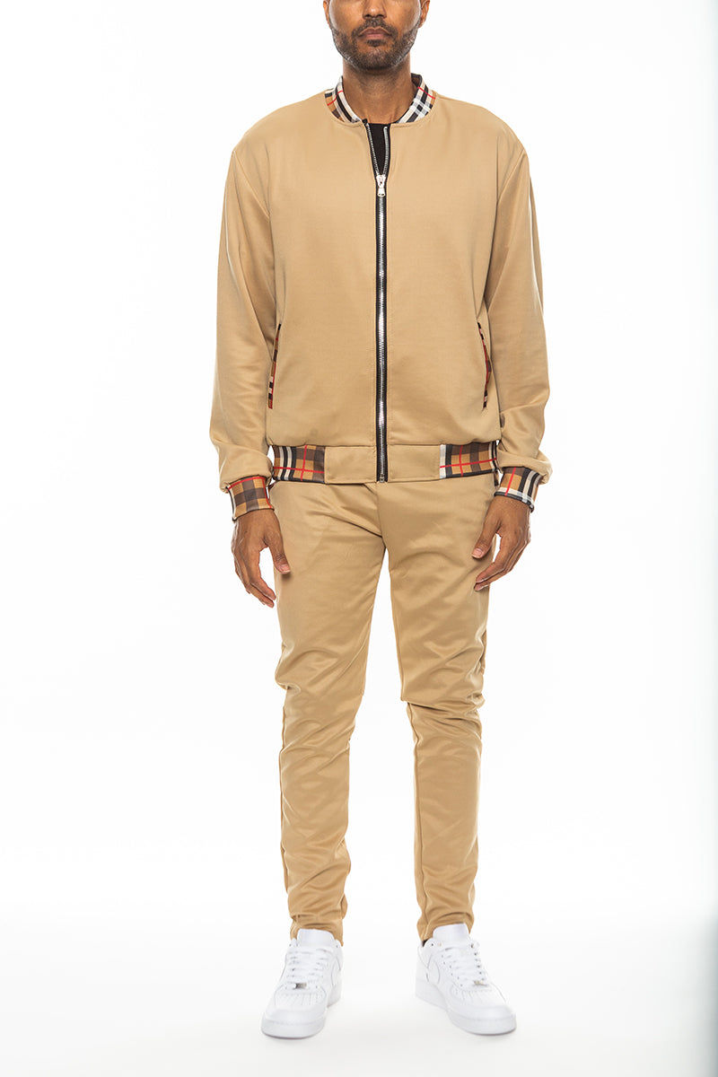 Thumbnail: Checkered Detail Track Jacket Set