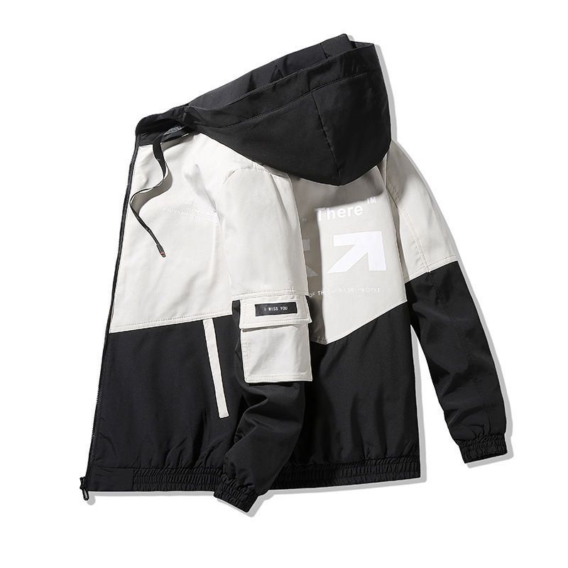 Thumbnail: Men Jacket Size 4XL Outwear HoodedCoat  Printed Jacket