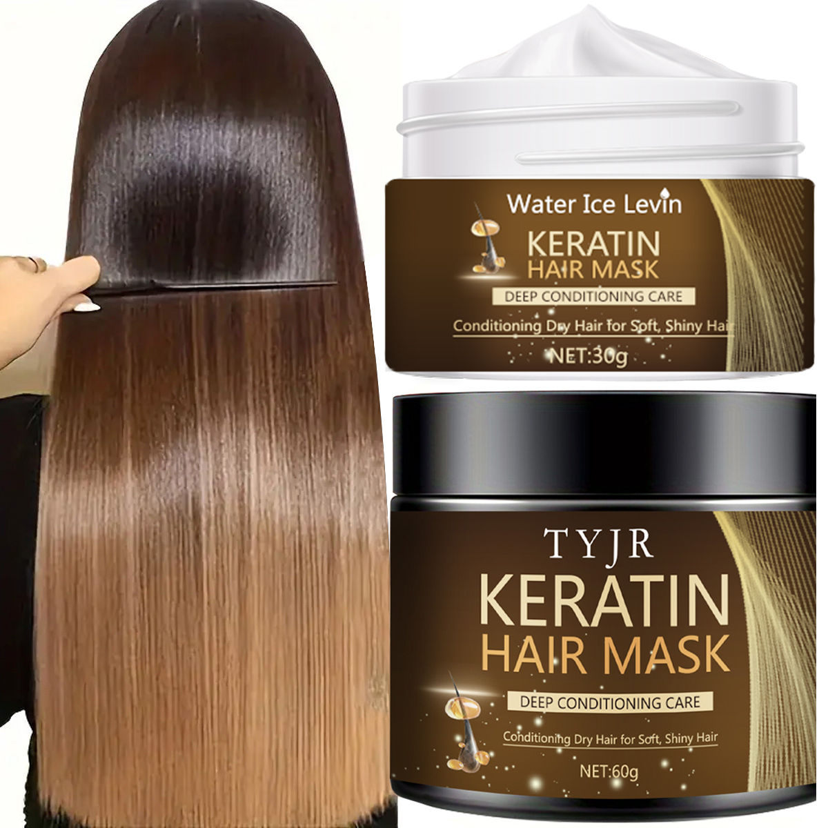 Keratine Magic Hair Mask Protein Straightening Repair Cream for Dry, Frizzy, Dam