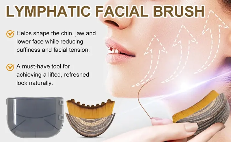 Thumbnail: Lymphatic Contour Face Brush Ergonomically Designed To Fit Sculpting Drainage Ma