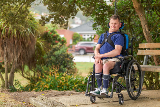 Spex system on a light-weight folding wheelchair