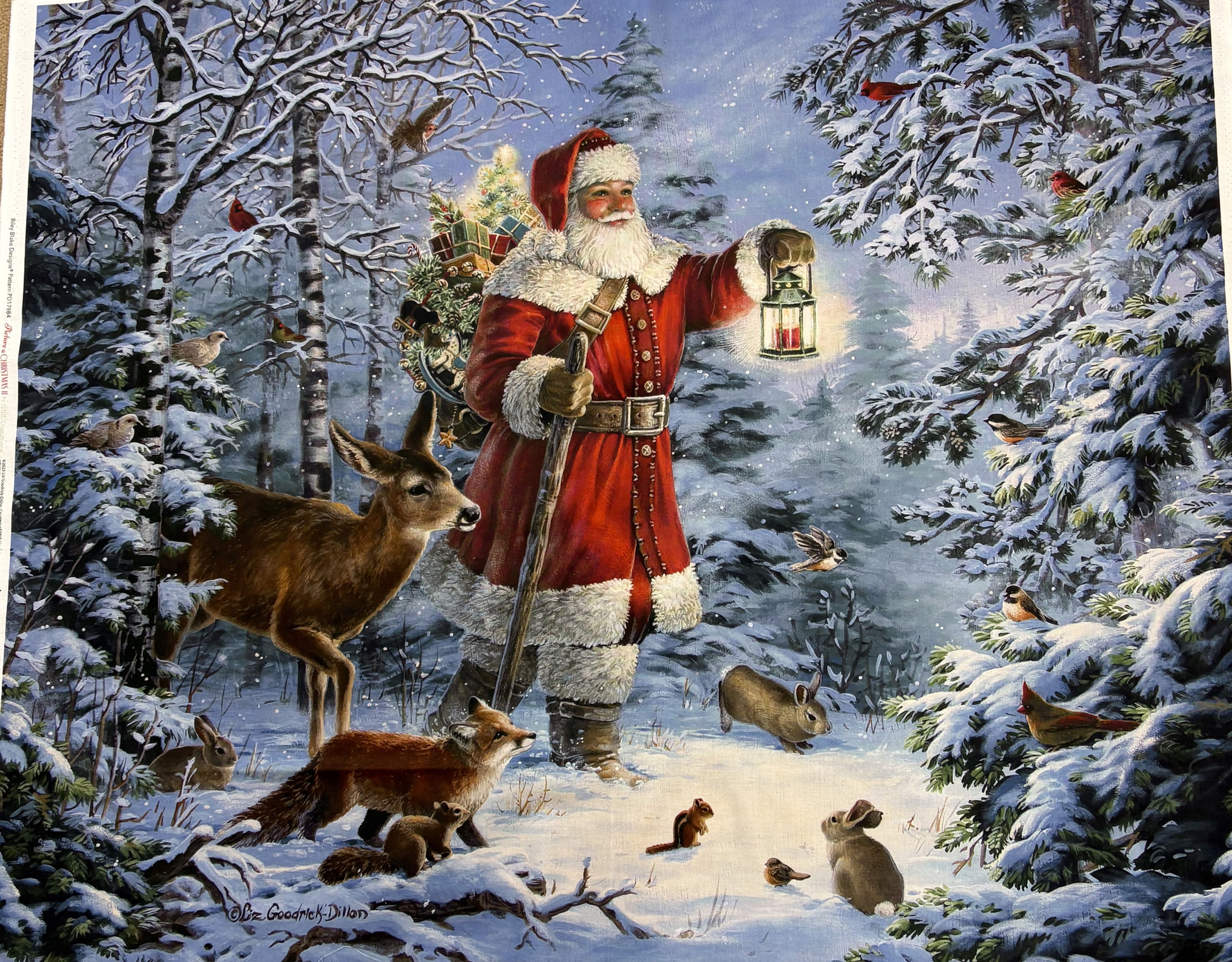 Santa with woodland Animals