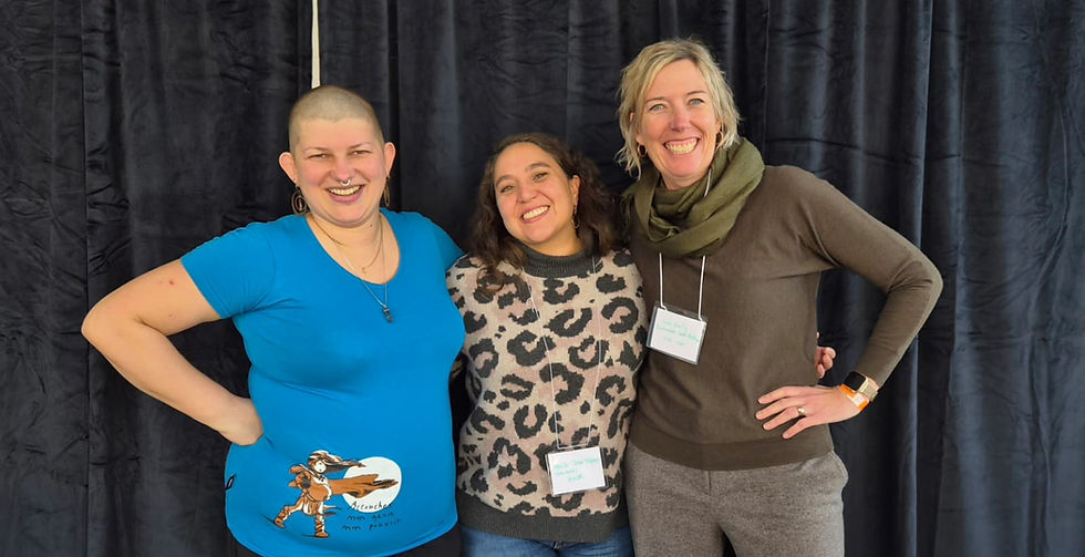 Cindy Pétrieux (AQD) - Marìa José Espejo Rivas (RNR) - Jan Kelly (Entraide Sein-Pathique)