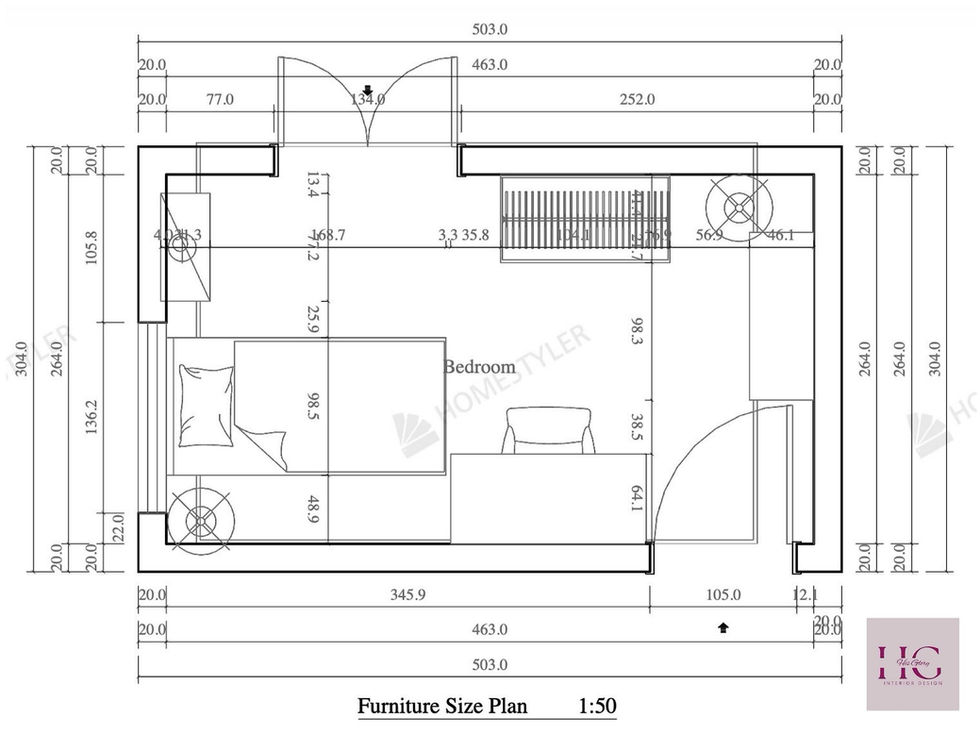 Grundriss Schlafzimmer 