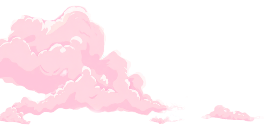 summer pink sky clouds illustration_edit