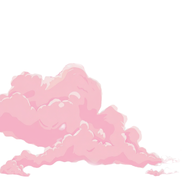 summer pink sky clouds illustration_edit
