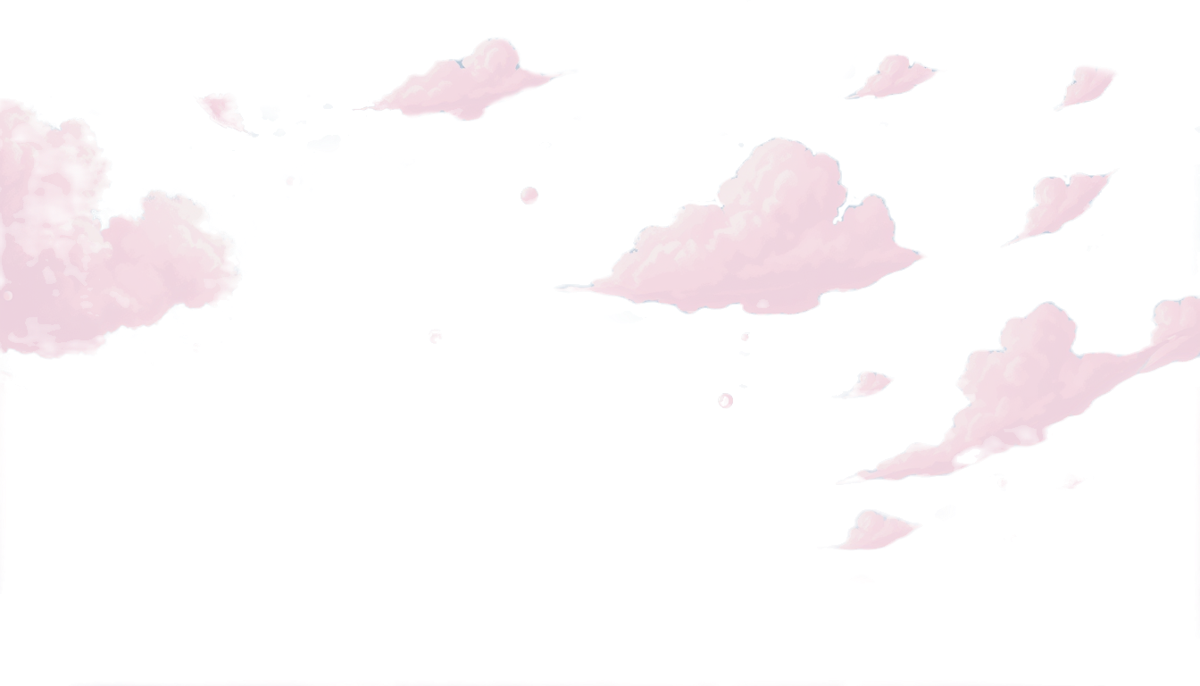 summer pink sky clouds illustration_edit