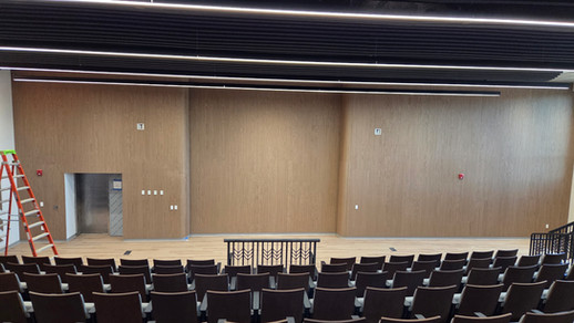 Empty auditorium before work began