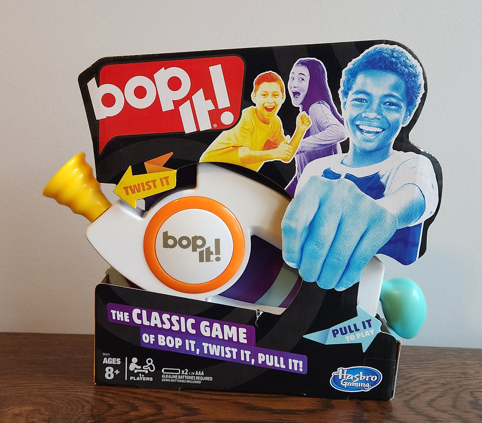 Bop It Classic game by Hasbro Gaming in its box