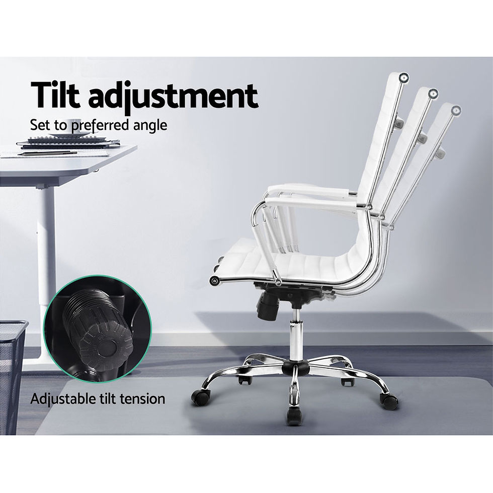 Thumbnail: Office Chair Conference Chairs PU Leather High Back White