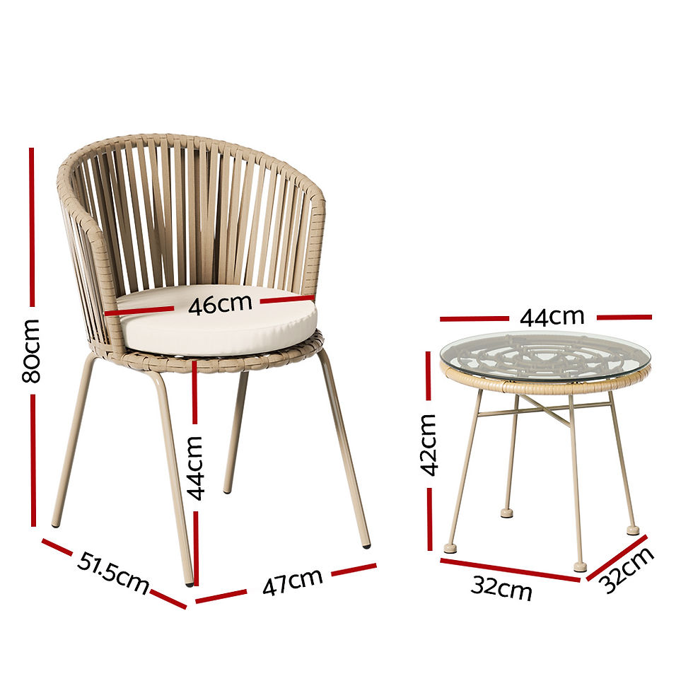 Thumbnail: 3PC Outdoor Bistro Set 