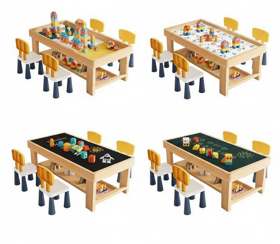 Thumbnail: Fun Functional Kids' Activity Table (Building Block Included)