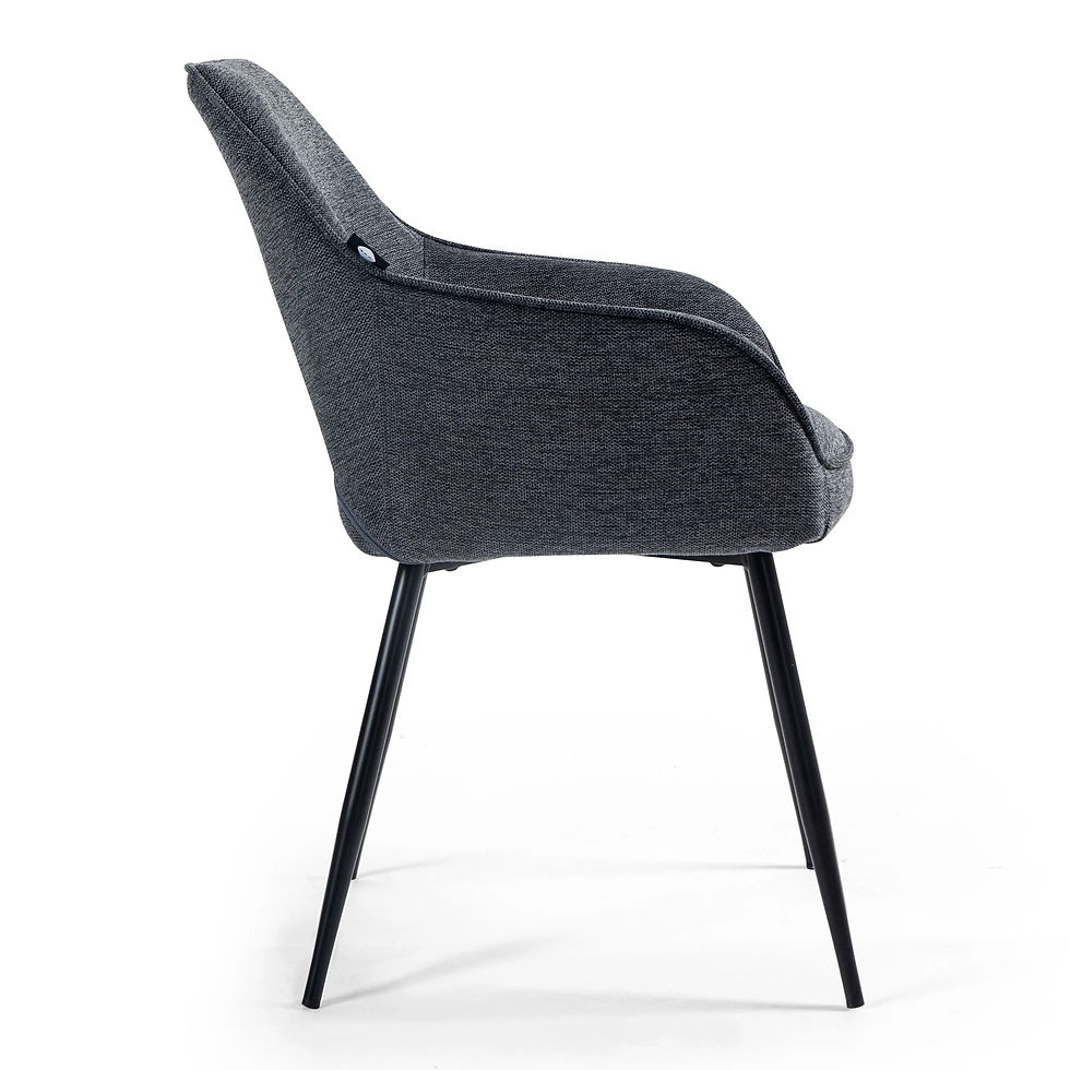 Thumbnail: Bristol Dining Chair black frame Green/Terracotta/Charcoal