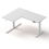Thumbnail: L-Shape Standing Desk Sit Stand Up Height Adjustable Electric Motorised White