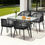 Thumbnail: 5PC Outdoor Dining Set Bistro Black