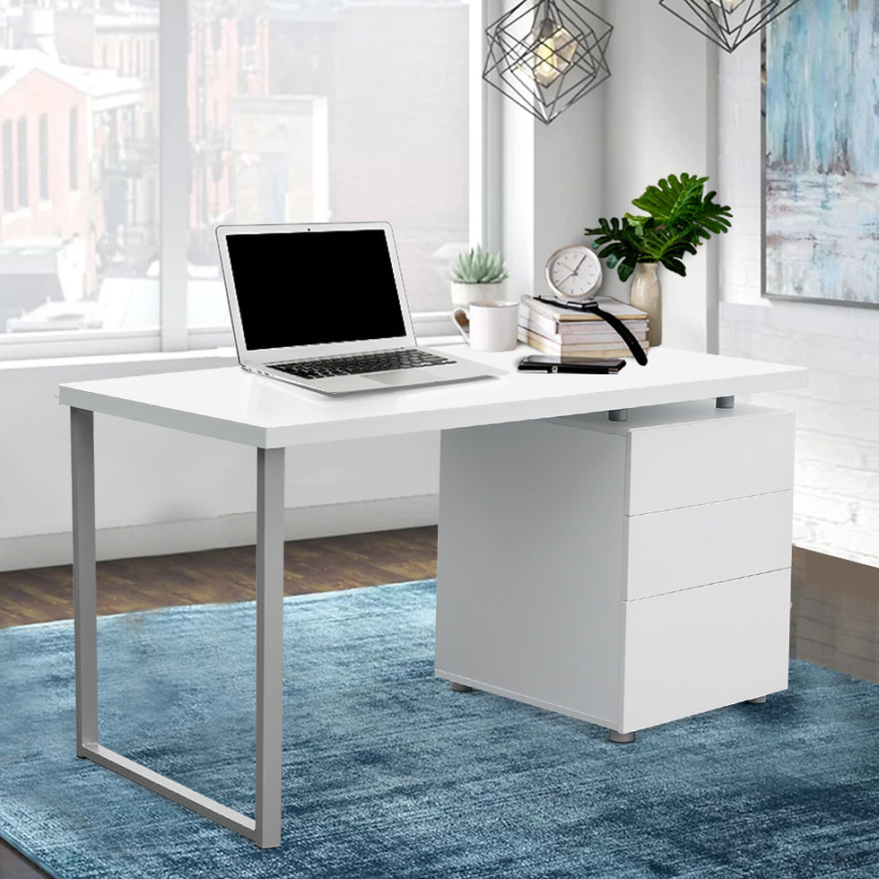 Thumbnail: Computer Desk Drawer White 140CM