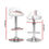 Thumbnail: 2x Bar Stools PU Leather Gas Lift White