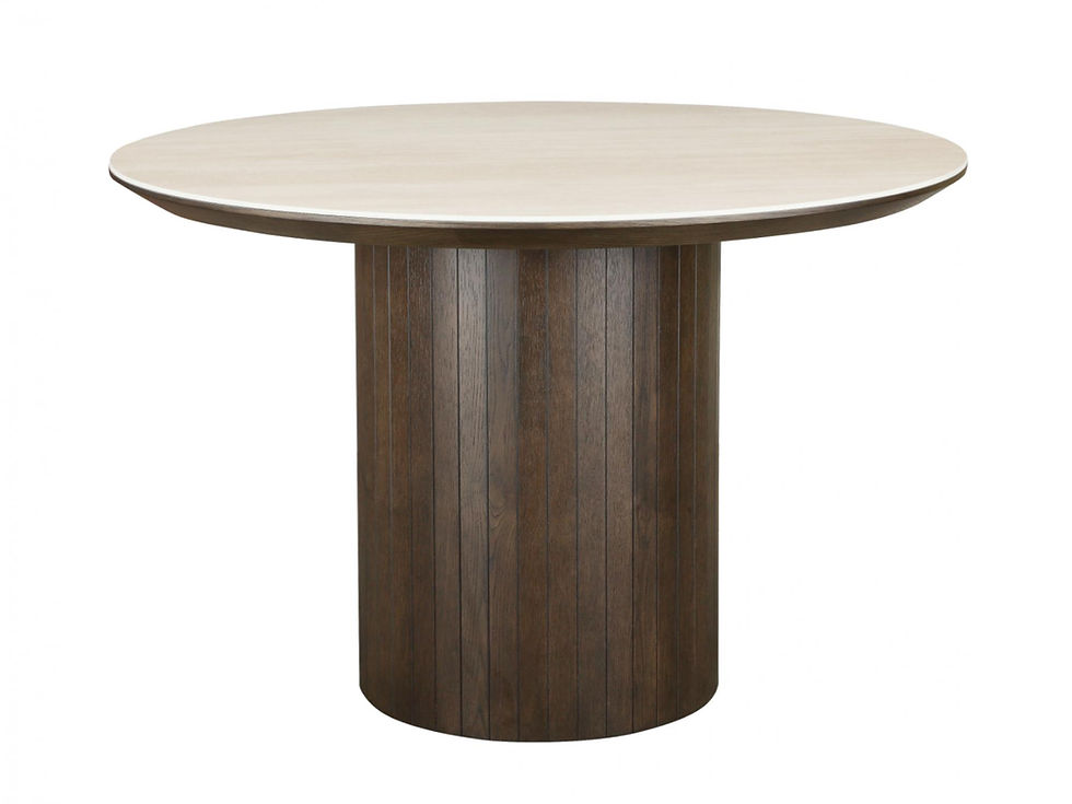 Thumbnail: Sorrento Round Dining Table Bisque/Coffee