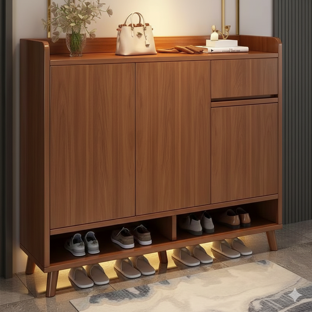 Wooden Shoe Cabinet