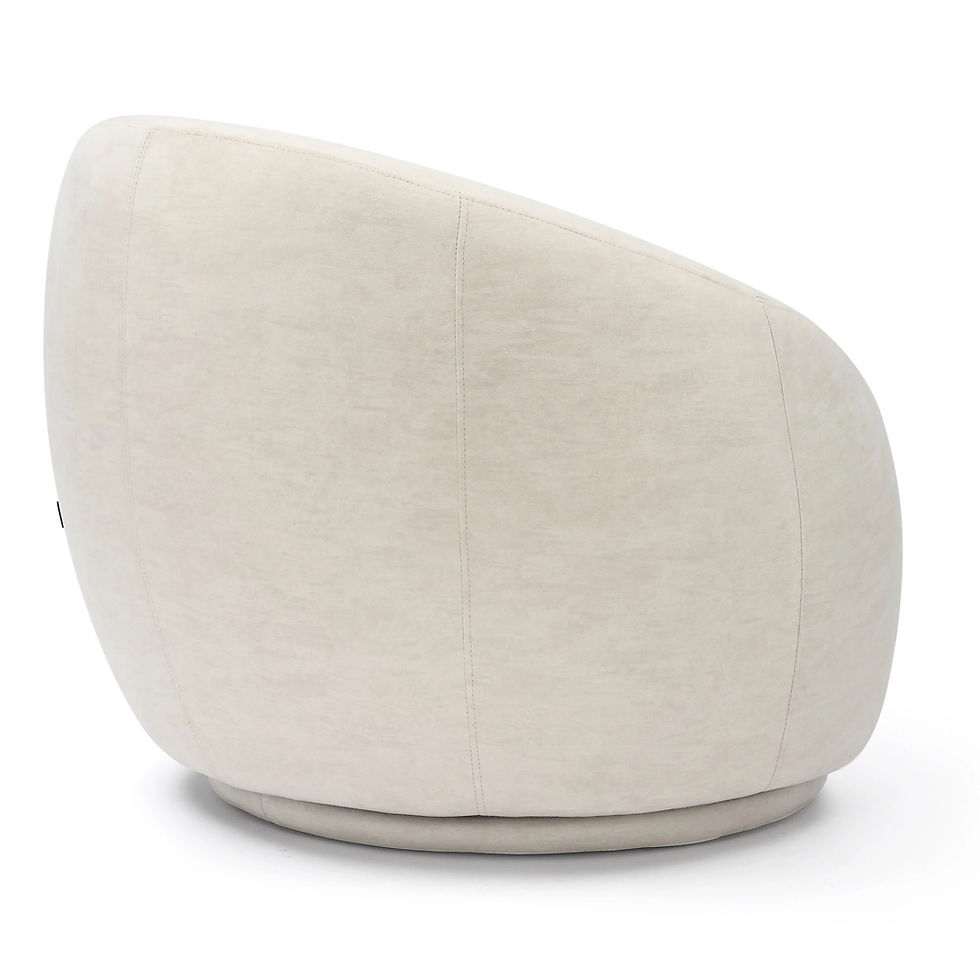 Thumbnail: Denny Swivel Armchair Cream/Olive Green