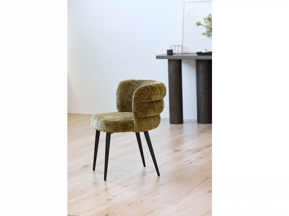 Thumbnail: Greta Dining Chair Moss/Latte set of 2