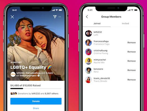 Usuários do Instagram agora podem hospedar campanhas de arrecadação de fundos em grupo