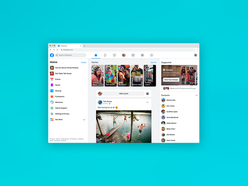 Facebook começa a liberar novo layout da rede social para os usuários