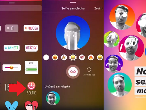 Nova figurinha (de selfies) para stories do Instagram