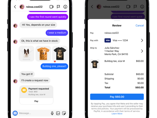 Usuários poderão pagar por produtos diretamente das DMs do Instagram