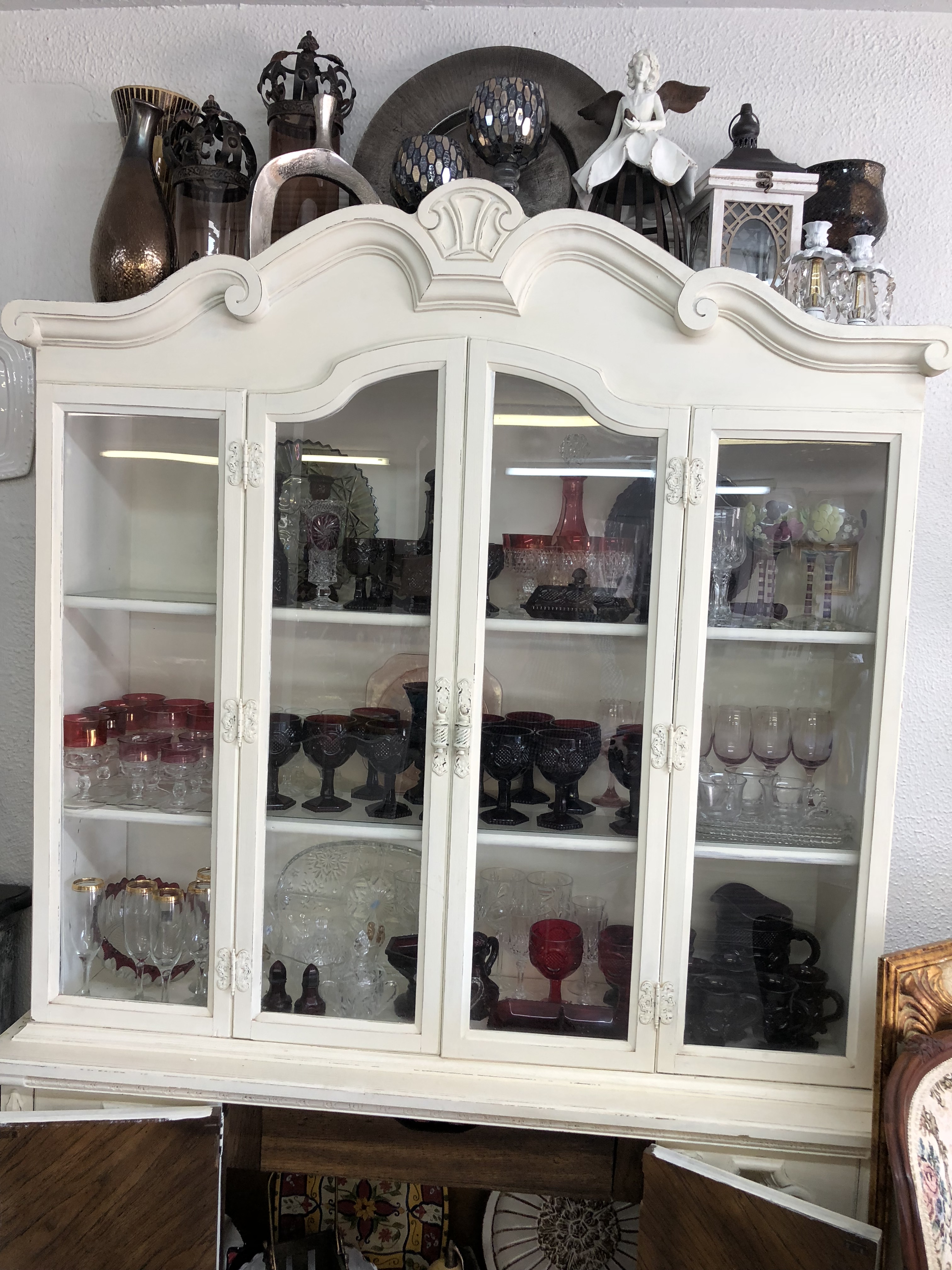 white china cabinet