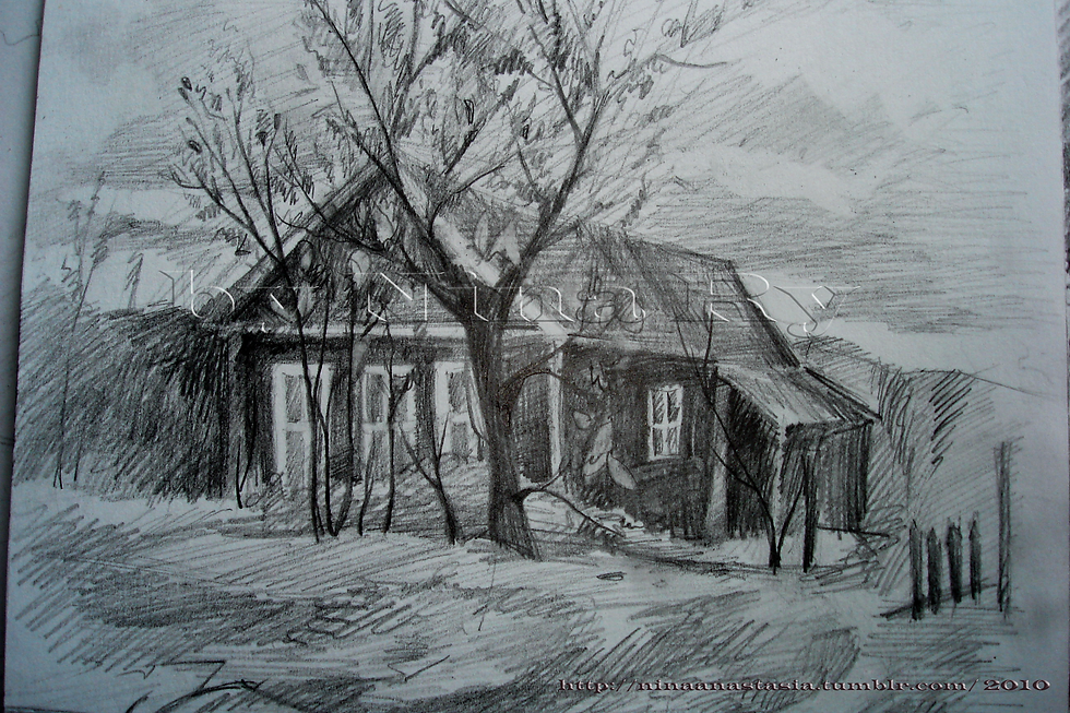 эскиз, пленер, рисунок, карандаш