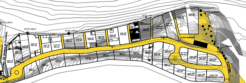 Plano de lotes Condominio Punta Farallón
