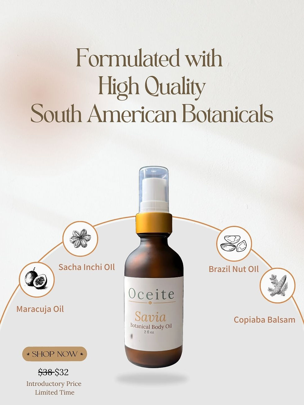 Thumbnail: Natural body oil for skin barrier support — Savia by Oceite