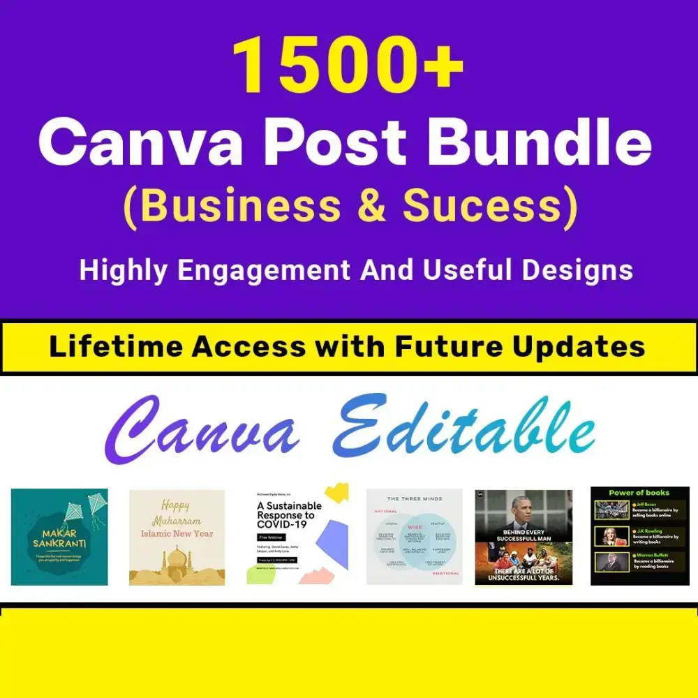 RESELL – 1500+ Canva Posts Bundle