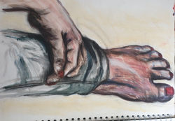 Life Drawing (2012) - Acrylic paint on paper