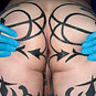 anus tattoo- natal cleft tattoo- buttocks tattoo - genital tattoo - stockholm alternative - touka voodoo - touka - tatuering studio - stockholm - pattern tattoo - bespoke tattoo - nordic tattoo