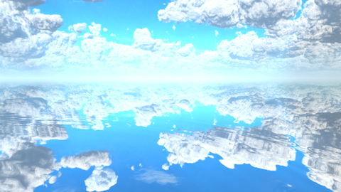 Scene of water flooded sky