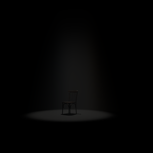 Scene of fog chair in void