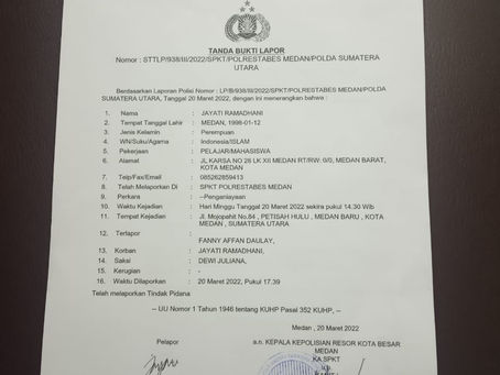 Dianiaya, Adik Laporkan Kakak Kandungya