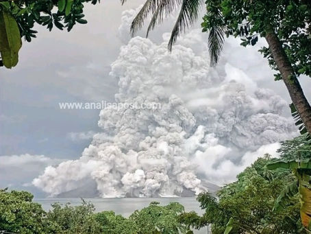 BMKG Himbau Kewaspadaan: Sebaran Abu Vulkanik Gunung Ruang Meluas ke Wilayah Manado dan Sekitarnya