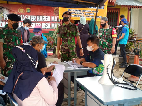 Kolaborasi Koramil 06/Cakung Dengan RW. 04 Ujung Menteng Pencapaian Target Kekebalan Komunal