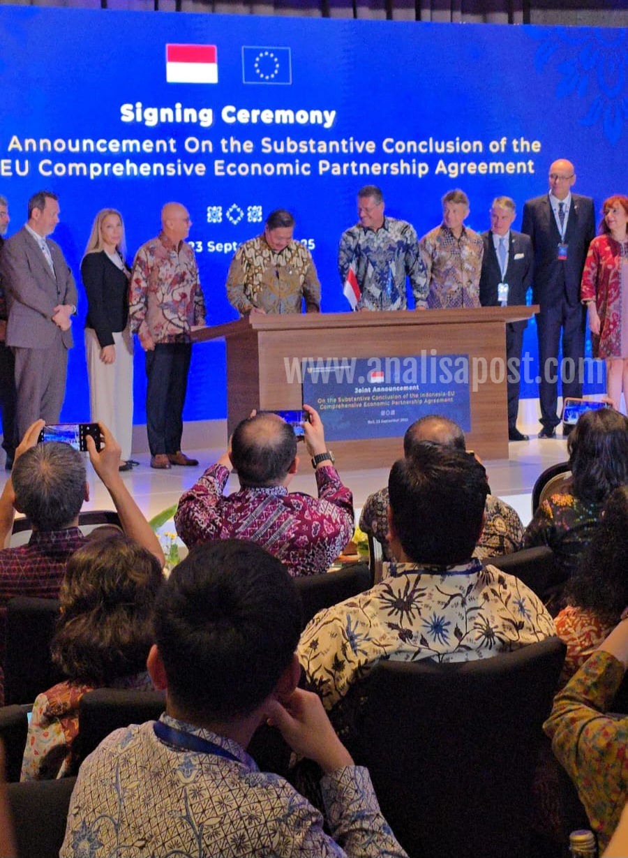 Penandatanganan turut disaksikan duta besar negara anggota Uni Eropa dan perwakilan sektor swasta, Foto: Div
