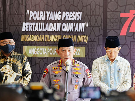 Anugerah MTQ Polri, Kapolri Berharap Terbentuknya SDM Unggul Berakhlak yang Diharapkan Masyarakat 