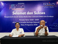 Iskandar Pribowo Kembali Dipercaya Pimpin SMSI Kota Surabaya Periode 2026-2030