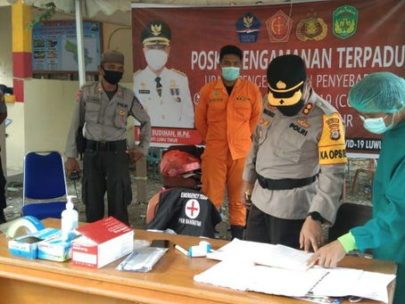 Kapolres Luwu Timur Turun Lansung Cek Pos Pam Penyekatan Mudik di Batas Sulsel-Sulteng