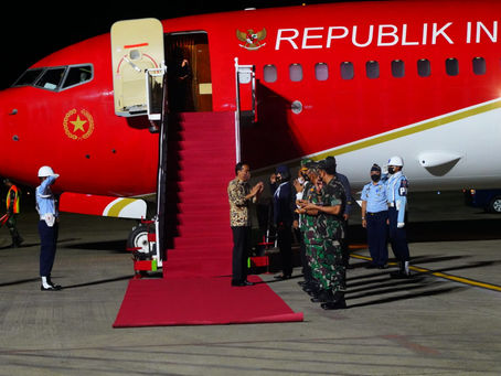 Tiba Di Kupang, Presiden RI Ir.H. Jokowi Widodo Di Sambut Kapolda NTT Bersama Forkopimda