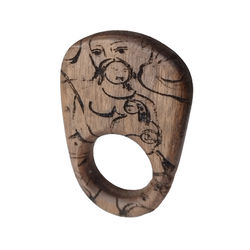 Clodagh Molloy Frida Kahlo Rings Walnut Self Portrait