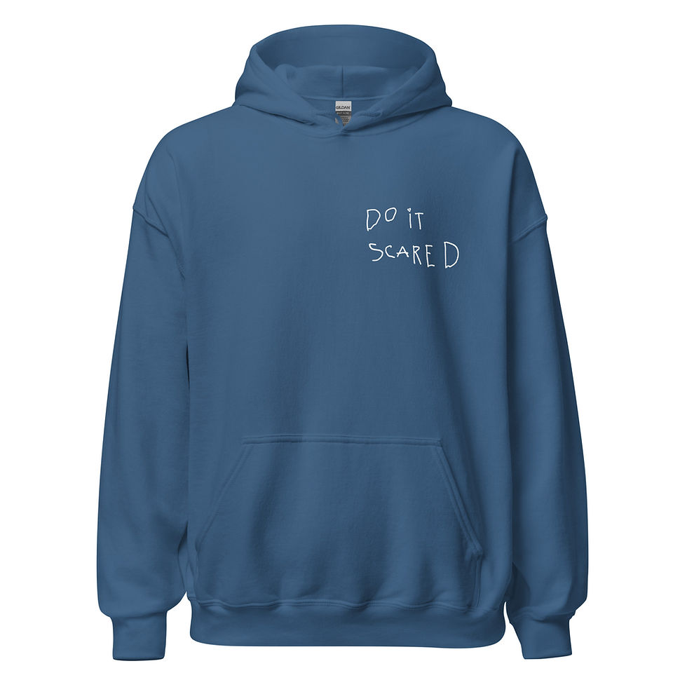 Thumbnail: Do It Scared - WHT Font - Standard Hoodie