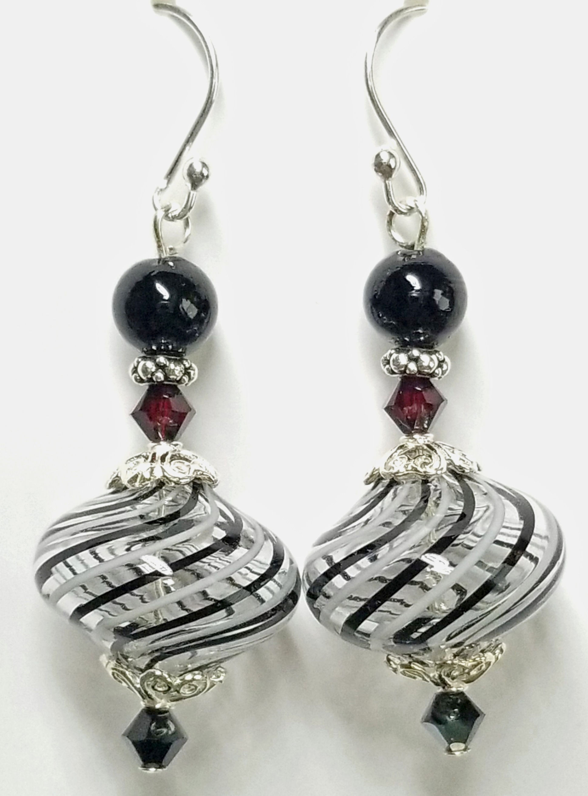 26-Black White Clear Spiral Cipollina